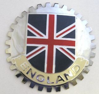 English Union Jack Flag Grille Badg Jaguar XJ8 XKE XJ6 Mini Cooper Austin Healey