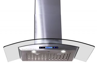 New 30" Kitchen Stainless Steel Glass Wall Mount Vent Range Hood w Remote