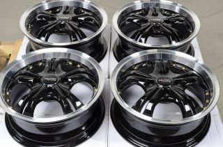 14 4x100 Black Rims Integra Mini Cooper Aerio Corolla Mirage Toyota 4 Lug Wheels