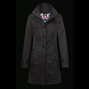 Mini Cooper Men's Black Trench Coat Jacket Overcoat Business New