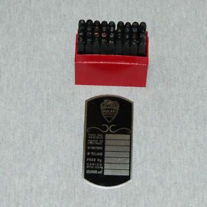 Ducati Bevel Single Frame ID Tag w Stamps 175 250 350