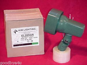 Kim Lighting EL205GR Green Square Hood Indoor Outdoor Landscaping Accent Light