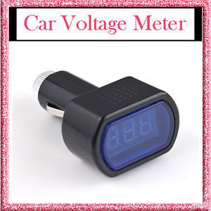 LCD Cigarette Lighter LED Voltage Meter Tester Gauge for Auto Car Battery 12 24V