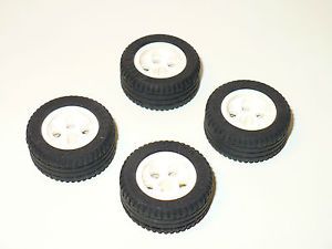 Lego Technic Large Rubber Tire Wheel Car Truck Racing White Rim RC NXT Axle