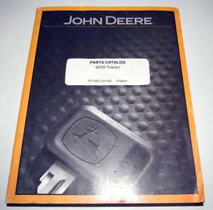 John Deere 401D Tractor Loader Backhoe Parts Catalog Manual Book PC1883 JD