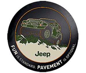 2012 Jeep JK Wrangler New Spare Tire Cover Pavement Optional Mopar 82210886AB