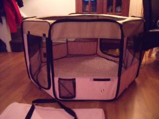 Large Pink Indoor Rabbit Cage Guinea Dog Cat Pet Play Pen Run Hutch Home