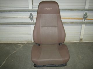 M2 Cascadia Freightliner Semi Truck Brown Leather Air Ride Bucket Seat