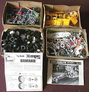 Huge 6 lb Lot of Vintage Plastic Model Car Kit Parts Tires Wheels Engine Parts