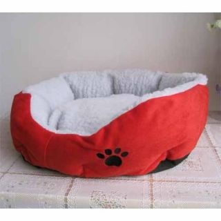 Indoor Soft Warm Pet Puppy Dog Bed House Small Pink Red Color