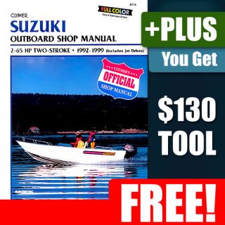 Suzuki 2 65HP Outboard Motor Engine Part Repair Manual