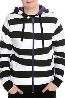 purple black striped hoodie