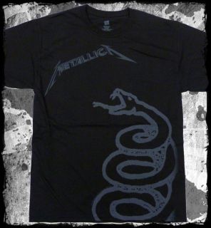 Metallica Black Album Black Snake T Shirt Official Fast SHIP