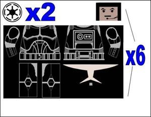 Lego Star Wars Shadow Trooper Clone Minifigure Decals