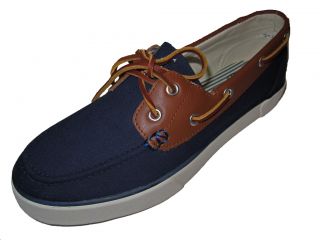 Polo Ralph Lauren Blue Leather Big Pony Navy Deck Boat Shoes 9