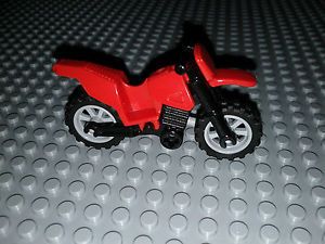 Lego Minifigure Accessories Red Dirt Bike Motorcycle