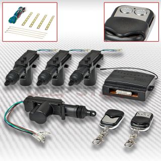Car Auto Keyless Remote Control 2 4 Door Power Lock Unlock Actuator Kit Black