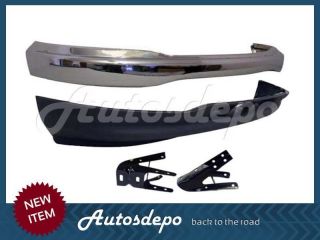 99 03 Ford F150 F250LD Front Bumper Chrome Valance Frame Bracket w O Tow Hole
