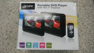 GPX PD7711B Dual 7" LCD Portable DVD Player Car Installation Kit DC Charger 047323771187