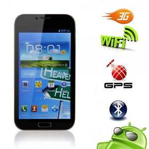 N588 5 5" Android 4 0 Dual Sim Quad Band WiFi FM TV Bluetooth GPS A GPS 3G Black
