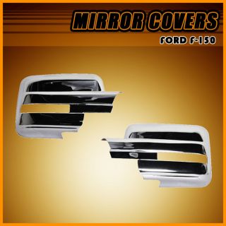 2009 2012 Ford F150 ABS Chrome Side Mirror Cover Caps