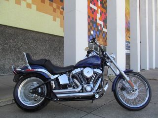 2007 Used Blue Harley Davidson Softail Custom FXSTC Motorcycle for Sale
