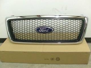 Ford F150 XLT Honeycomb Grille Grill Chrome Frame New Part 6L3Z 8200 AA