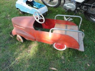 Vtg Garton Pedal Car Fire Engine 1940s Ford Great Cond Ride On