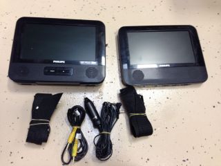 Philips PD7012 Portable DVD Player w Dual 7" LCD Screens Built in Speakers 609585189812