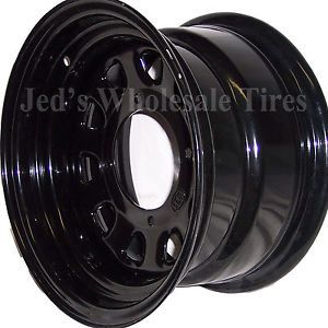 1 12" 12x7 2 5 4 137 ITP Delta Steel Black D Window Dot Rim Wheel D12R537 10mm