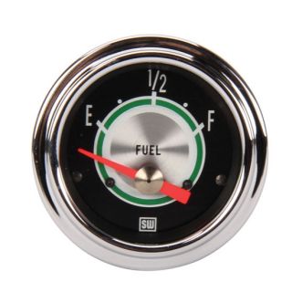New Stewart Warner Green Line 2 1 16" Fuel Level Gauge 240 33 Ohm Empty Full