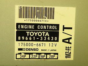95 Toyota Camry Lexus ES300 ECU ECM Engine Control Computer 89661 33430 1MZ FE
