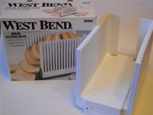 West Bend Bread Machine Slicing Knife Guide Compact Folding Heavy Duty Slicer