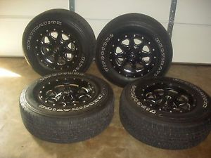 4 Used Firestone Destination Tires with Black Fuel Boost Rims 2000 Toyota Tacoma