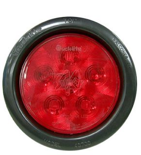 2 4" Round Red LED Tail Light Kits Trailers Truck Bus