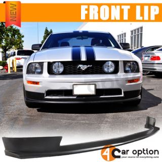 05 09 Ford Mustang V8 Urethane Sports Black Front Bumper Lip Spoiler Bodykit
