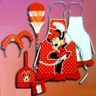 Disney Minnie Mouse 'Red' Cleaning Set Costume Brand New Gift