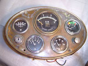 Vintage Rat Rod Hotrod Boat Dash w Stewart Warner Gauges 1932 1934 1936 Model A
