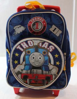 Thomas and Friends Childrens School Book Bag Train Engine Kids Rolling Back Pack