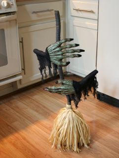 Halloween Animated Sound Activated Dancing Witch Broom