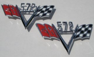 Chevy 572 Flag Emblems Impala Corvette Chevelle Nova