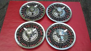 1964 1965 1966 Chevy Impala Chevelle Wire Spoke Spinner Hubcaps Wheel Covers
