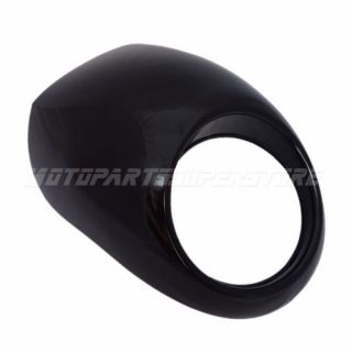 New Cafe Drag Headlight Fairing Custom Visor Harley Sportster Dyna FX XL Fork