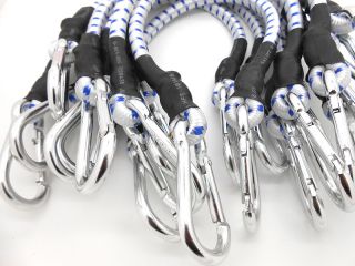 10pc 18" Heavy Duty Bungee Cords 18 inch Long Bungee Thick Tie Downs w Hooks