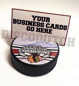 2012 Chicago Blackhawks Stanley Cup Champions Hockey Puck Business Card Holder