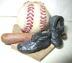 Russ Berrie and Company "Yesterday's Ballgame" Business Card Holder Item 17175