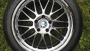 18" Beyern Mesh Wheels 5x120 BMW 5 7 x5 6 Series Chrome Machined Lip Tires Set