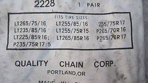 Road Blazer Quality Chain Corp 2228 Snow Tire Chain SUV Lt Truck Used