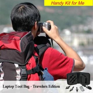 Laptop Notebook Computer USB Adapters Extension Cables Tool Kit Travel Bag Case