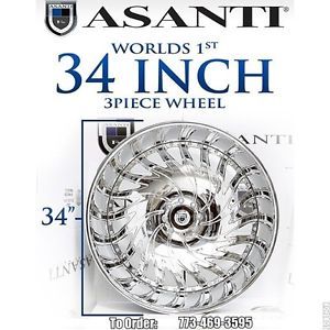 Details about 34 ASANTI RIMS WHEELS 34s 34 rims